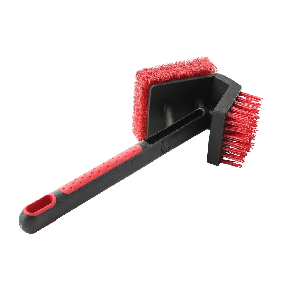 FLINT - (4 Pack) Cold Grill Cleaning Brush And Scrub Pad, Small, 10.6"