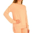 thumbnail image 2 of P.J. Salvage Womens Split High Low Hem Pajama Sleep T-shirt, Orange, Small, 2 of 5