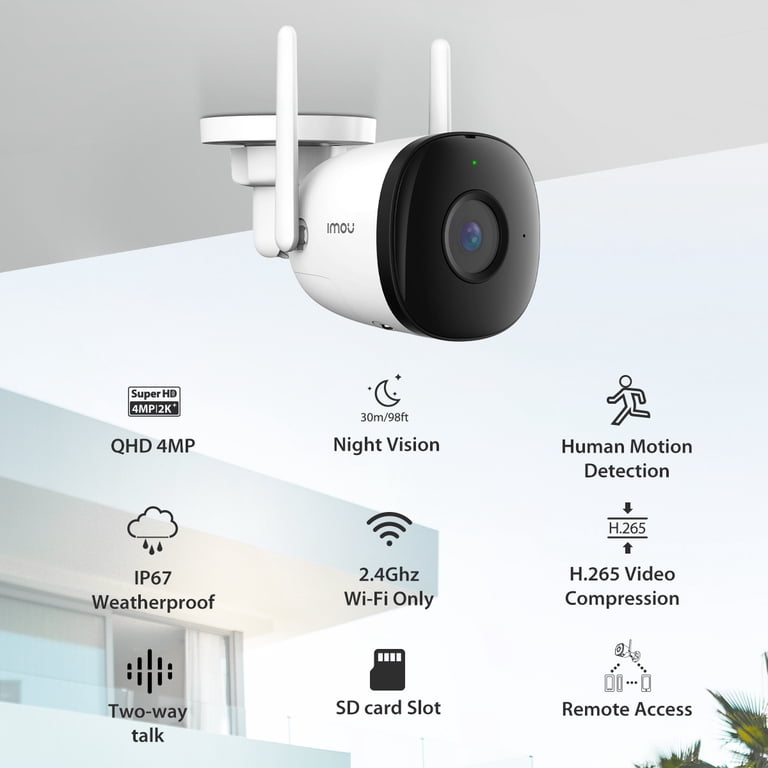 Imou Bullet 2C 4MP Wireless Wifi Home Security Camera, Outdoor