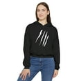 thumbnail image 3 of Effete Feline Claw Marks Scratch Women Cinched Bottom Hoodie, 3 of 6