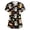 Black-B#110526NN, variant on Scrub Tops Women Stretchy Cartoon Animal Print Scrub Shirt V Neck Short Sleeve S-5XL Plus Size Nurse Uniforms with Pocket