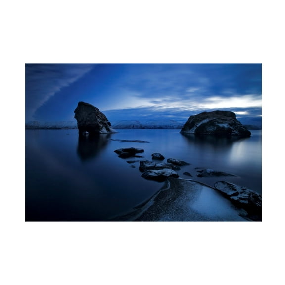 Canvas Wall Art - Bragi Ingibergsson - 'Blues' Wall Art for Living Room, Bedroom, or Office D?cor by Trademark Fine Art - 19 x 12 Inches