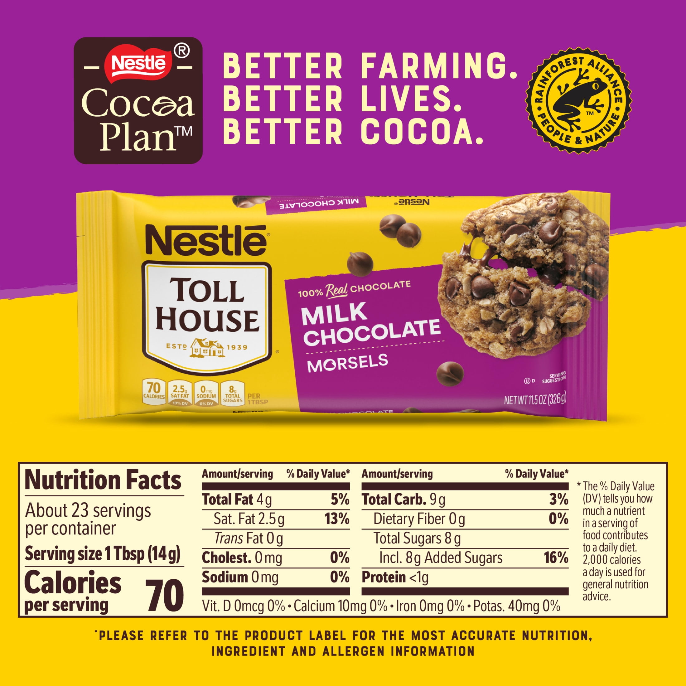 Nestle Toll House Milk Chocolate Regular Baking Chips,  11.5 oz Bag