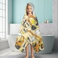 thumbnail image 6 of Construction Site Pattern Hooded Bath Towel，60x35in(150x90cm) for Ages 3 To 12 Kids, Quick Dry Lightweight Soft Microfiber Hood Beach Towel Cover Up for Kids, 6 of 7