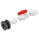 thumbnail image 4 of Kit de conector de válvula de bola de PVC Uxcell G1/2 con adaptador de conexión de fondo Gris Blanco Rojo para tanque de agua 2Pcs, 4 of 5