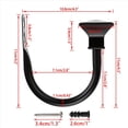 thumbnail image 4 of Juego de 10 Respaldos Metálicos Cuadrados para Cortinas Decorativas, Abrazaderas para Cortinas Montadas en la Pared para el Dormitorio, la Oficina Viene con Tornillos, Negro, 4 of 5
