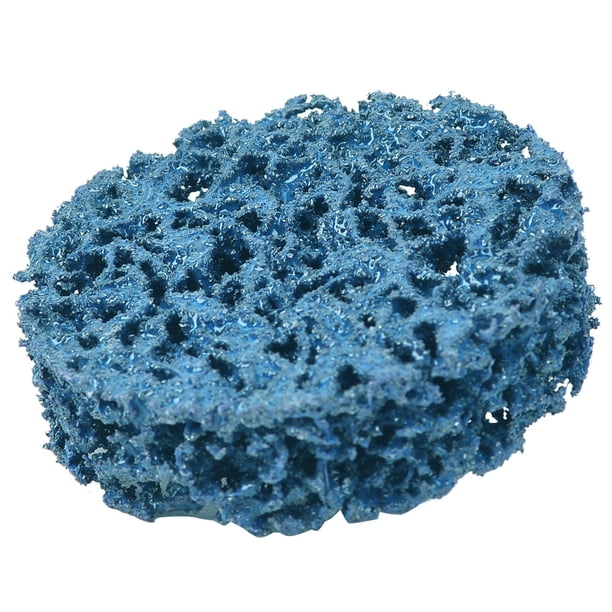 Disco de pulido con tira de polietileno de 2 pulgadas y 50 mm con bloqueo de rodillo, rueda de pulido para quitar óxido y pintura (azul)