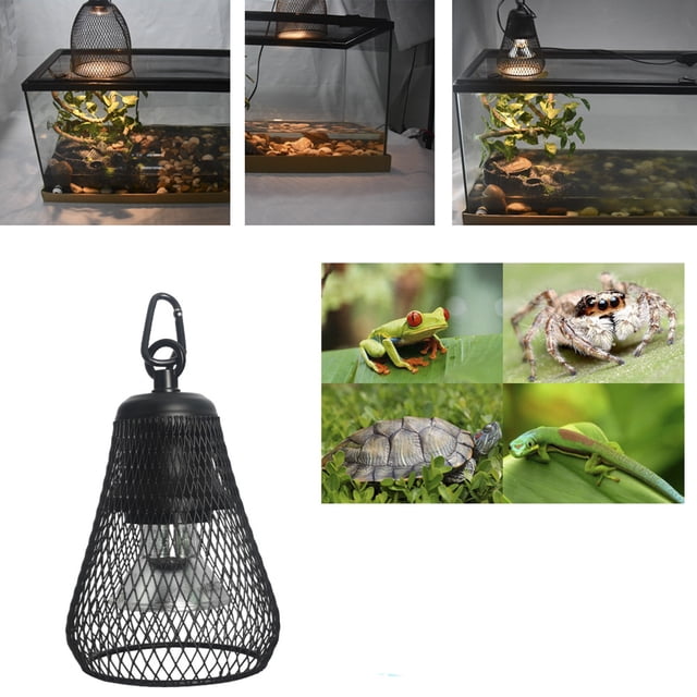CBFFDC Reptile Heating Holder Adjustable Reptile Heat Lamp Shade Flexible Clip Timer Brightness & Temperature Control Chicken Lizard Pet Heater Guard