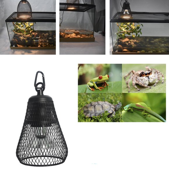 CBFFDC Reptile Heating Holder Adjustable Reptile Heat Lamp Shade Flexible Clip Timer Brightness & Temperature Control Chicken Lizard Pet Heater Guard