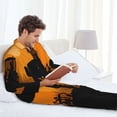 thumbnail image 6 of Daiia tractor cultivating the land for Men's Long-Sleeved Pajama Set – Soft & Comfortable Sleepwear Button-Up Pajamas Cozy Lounge Wear-Large, 6 of 7