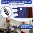 thumbnail image 2 of JOBYNA Elbow Heating Pad, Adjustable Tennis Elbow Pad for Men Women, 86&acirc;-158&acirc; & Auto Shut Off, Arm Heat Therapy for Golfer's, 2 of 8