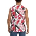 thumbnail image 4 of Uemuo Makeup Pattern Men's Sleeveless T-Shirt,Muscle Athletic Tank Top, Moisture-wicking Quick-dry Breathable Classic Tee Top for Gym Run Outdoor Sports-XX-Large, 4 of 8