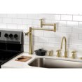 thumbnail image 2 of Kingston Brass KS8707DX Concord Deck Mount Pot Filler Faucet, Brushed Brass, 2 of 8