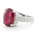 thumbnail image 2 of Galaxy Gold 14k Solid Gold Filigree Ring Oval Shape Ruby 5277 (White-Gold, 9.5), 2 of 3