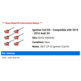 thumbnail image 2 of Ignition Coil Kit - Compatible with 2010 - 2016 Audi S4 2011 2012 2013 2014 2015, 2 of 2