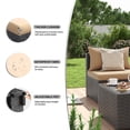 thumbnail image 3 of MRUAKA 5 Pieces Patio Conversation Set, Outdoor Sectional PE Rattan Wicker Furniture Seat,Beige, 3 of 7