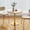 Platinum Cloud Round, variant on 31.5" Sintered Stone Tulip Table for 2-4,Small Dining Table with Metal Pedestal Base,Bistro Table for Diner, Bar, Restaurant, Café, Bakery, Apartment