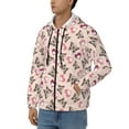 thumbnail image 3 of Kdxio Beautiful Butterflies and Hearts Print Men Hoodies Casual Hoodies for Men with Zip Pockets Full Zip Long Sleeve Sweatshirt Sports Hooded Jacket-Small, 3 of 5