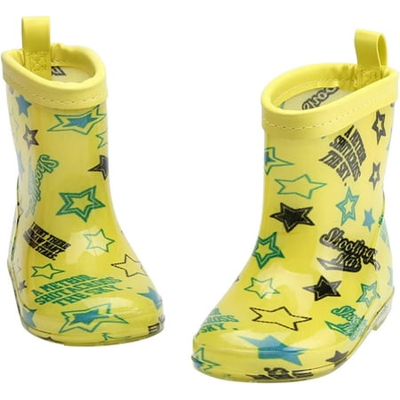 

QWZNDZGR Toddler Rain Boots for Boys Girls Kids Rain Shoes Kids Outdoor Rubber Boot Rain Shoes Waterproof Boots for Boys Girls