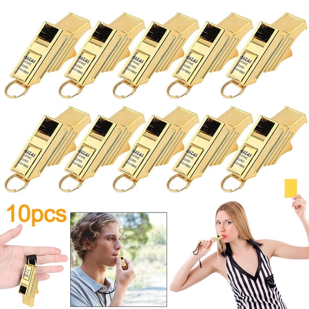 Silbatos Deportivos Extra Fuertes Con Y Nítido (oro Dorado)