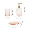 thumbnail image 2 of Unique Bargains 1 Set Reusable Waves Bathroom Accessories Kit Pink Glass, 2 of 4