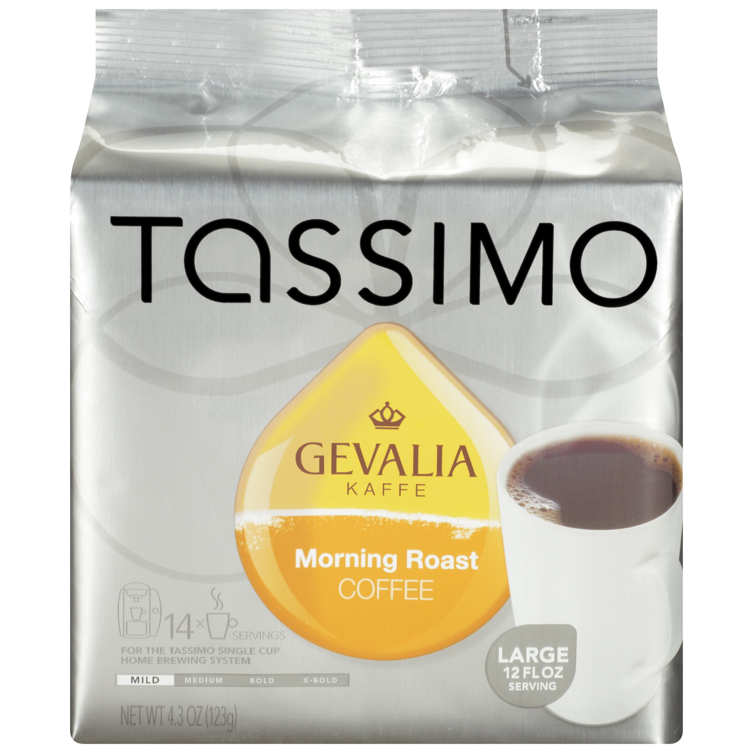 Tassimo Gevalia Morning Roast Mild Light Roast Coffee TDiscs for
