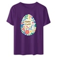 thumbnail image 5 of qelini Easter Shirt Womens Plus Size Crew Neck Short Sleeve Teen Bunny and Egg Print T-Shirt Casual Spring Tops, 5 of 5
