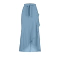 thumbnail image 6 of Easter Carnival Elegant High Waist Wrap Skirt Featuring Asymmetrical Hem And Flowy Midi Length With Detachable Belt For Versatile Autumn Casual Party Wear, 6 of 6