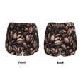 thumbnail image 3 of Rateoe Coffee Bean Printed 2 in 1 Women's Workout Shorts for Athletic Gym Running Shorts with Phone Pockets-XX-Large, 3 of 7