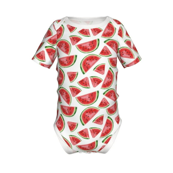 Zeuib Hand Drawn Watermelon Print Newborn Baby Romper Clothing,Infant Climbing Bodysuit,Baby Clothes Outfit For Boys And Girls-3 Months