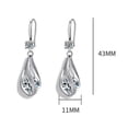 thumbnail image 6 of SmartBy Silver Teardrop Earrings for Women Cubic Zirconia Drop Dangle Earrings Wedding Jewelry Accessory for Brides, 6 of 7