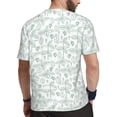 thumbnail image 2 of Wukai Leaf Print Print Men's Short-Sleeved Mesh T-Shirt,Quick-Dry Short Sleeve Workout T-Shirt-3X-Large, 2 of 8
