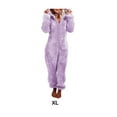thumbnail image 3 of mmirethe Warm Solid Color Jumpsuit Cute And Machine Washable Breathable Polyester Soft Cozy Versatile Comfort purple XL, 3 of 6