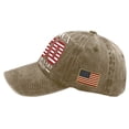thumbnail image 6 of USA 250th Anniversary Embroidered Hat Adjustable Washed Hat for Men Women Gifts,Khaki, 6 of 6