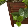 thumbnail image 2 of Nearly Natural Plastic 18" Bougainvillea Artificial Plant in Decorative Planter, Purple, 2 of 2