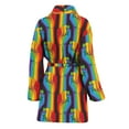 thumbnail image 2 of Gay Pride Hand Sign Pattern Women Bathrobe One Size Univeral Fits, Lgbt Lgbtq+ Pride Month Gifts Fashion Lightweight Plush Fleece Long Robe For Women, 2 of 3