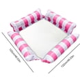 thumbnail image 1 of Matelas Flottant Gonflable Hamac d'Eau en PVC, Matelas Pneumatique Étanche à Rayures, Accessoires de Piscine, Style Rose Rouge A, 1 of 1