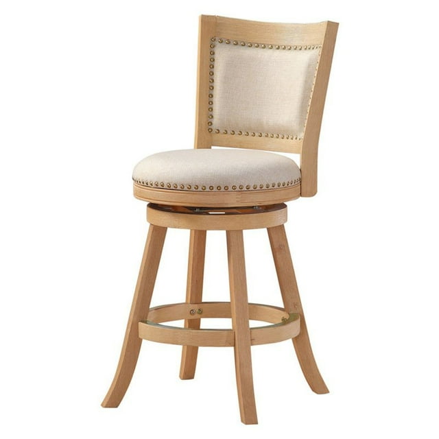 Bowery Hill 24" Tabouret de Comptoir Pivotant en Crème Lavable