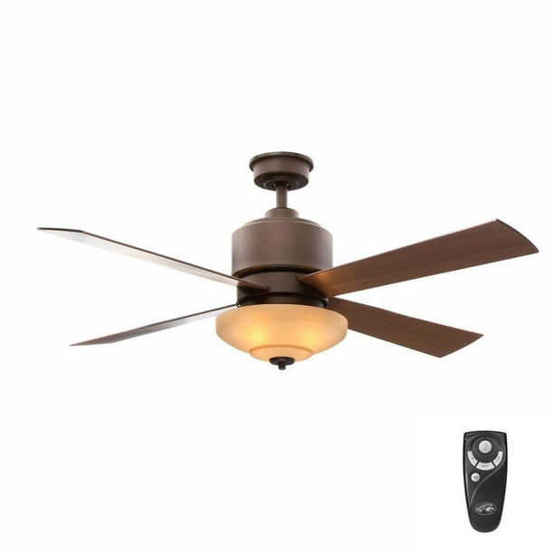 Hampton Bay Alida 52 In Indoor Oil Rubbed Bronze Ceiling Fan With Light Kit And Remote Control New Open Box Com Indoor Oil Rubbed Bronze Ceiling Fan, Hampton Bay Ceiling Fan Glass Bowl