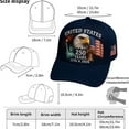 thumbnail image 3 of 250th Anniversary Heritage Tribute Printed Baseball Cap, Adjustable Patriotic Outdoor Cap For Men Women, Liberty Spirit Design Blue, 3 of 7