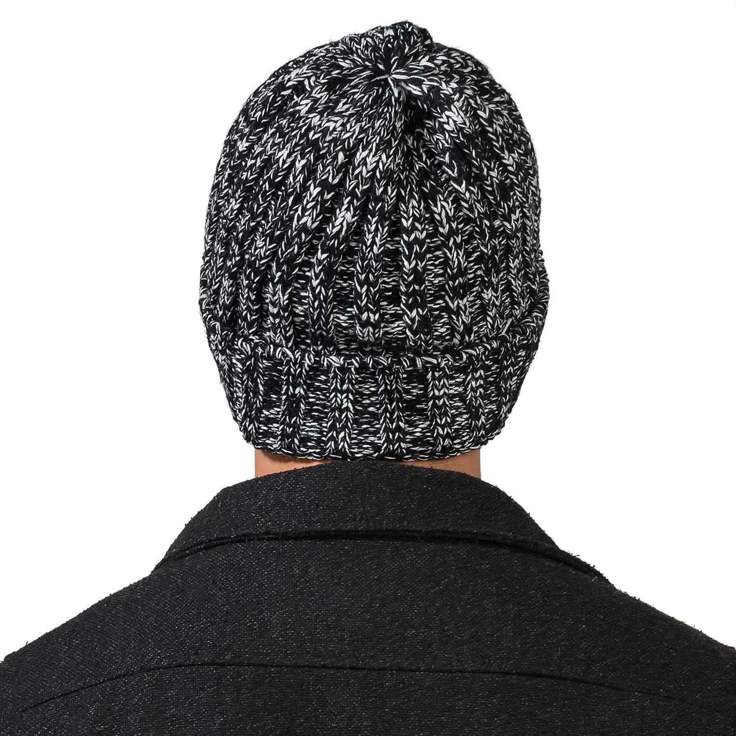Women's Pompom Rock Knit Autumn Winter Beanie [One Size Fits Most]