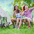 thumbnail image 6 of 600D Oxford Camping Chair Portable Foldable Chair Supports 220 lbs for Picnic, Fishing, Backpacking Green Tie-dye Flowers, 6 of 8