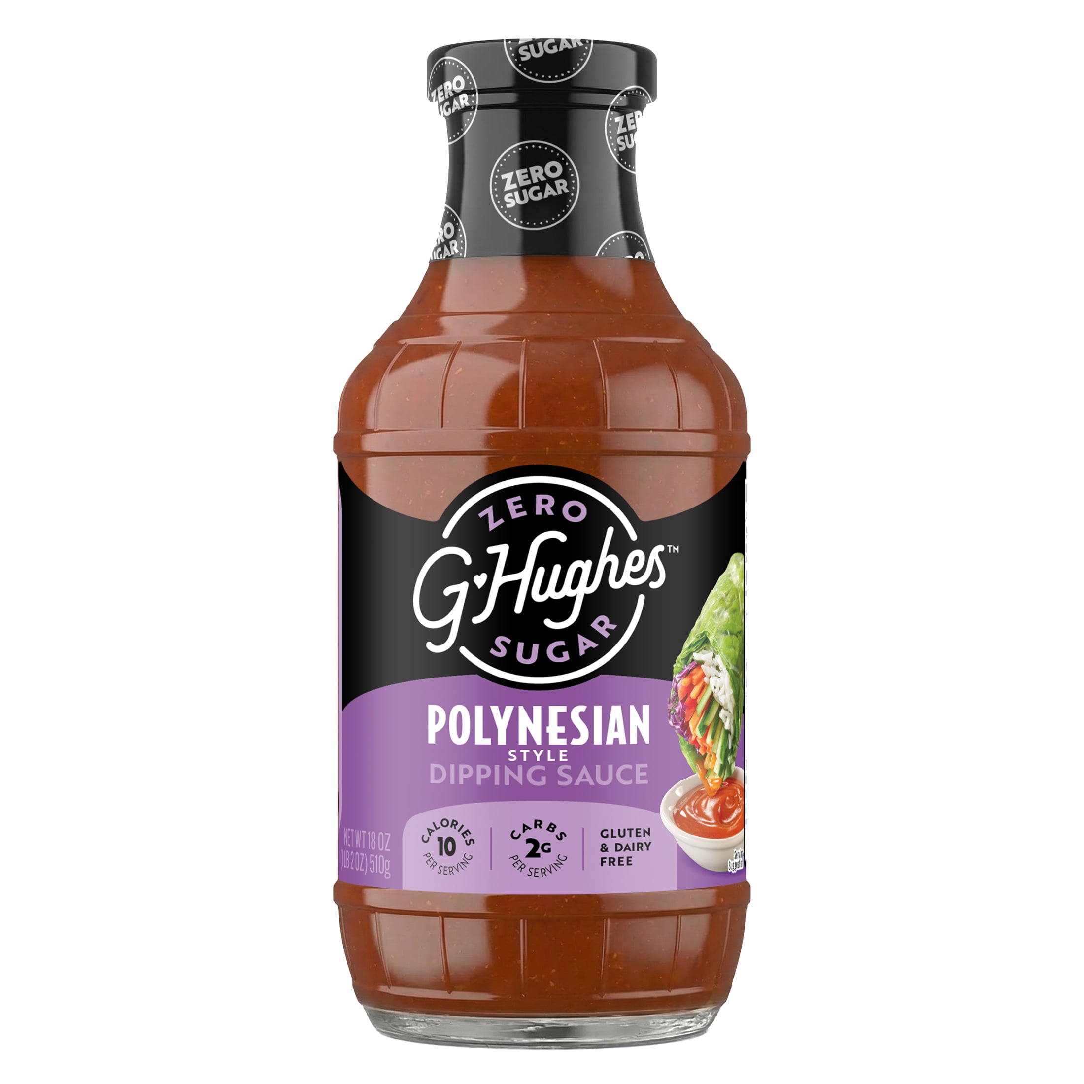 (3 pack) G Hughes Zero Sugar Polynesian Dipping Sauce, 18 oz