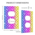 thumbnail image 5 of Kll Rainbow Scales2 Wall Plate,Gloss Finish,Standard Size 1 - 5" X 3", Polycarbonate Thermoplastic,Electric Receptacle Plug Covers, 5 of 8