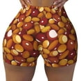 thumbnail image 2 of Picia Almond Nuts Printed Workout Shorts for Women Seamless Scrunch Butt Lifting High Waisted Yoga Gym Booty Running Moisture-wicking Short Pants-, 2 of 9