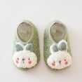 thumbnail image 4 of UngA Boys House Slippers Girls Slippers Winter Solid Versatile Plush Children Home Shoes Baby Cotton Girl Indoor Non Plush Slippers,Toddler Slippers Green,S, 4 of 5