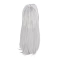 thumbnail image 3 of Peluca Larga, Peluca de Pelo Gris para Mujer, Peluca Recta de Cosplay, Pelo Falso Natural para Uso Diario de Fiesta de Halloween Amonsee No, 3 of 5