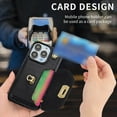 thumbnail image 2 of Case For Iphone 16/16 Plus/16 Pro/16 Pro Max, PU Leather Cover with Stand Crossbody Strap & Card Slots Case, 2 of 5