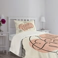 thumbnail image 5 of Ambesonne Modern Quilted Bedspread Set 2 Pcs, Just Married Tulip Heart, Twin Size, Coral Black White, 5 of 6