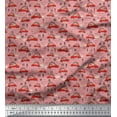 thumbnail image 1 of Soimoi Polyester Crepe Fabric Car & Owl Cartoon Print Fabric by The Yard 42 Inch Wide, 1 of 3